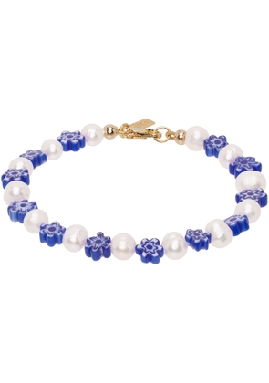 éliou Blue & White Pearl Corinna Bracelet