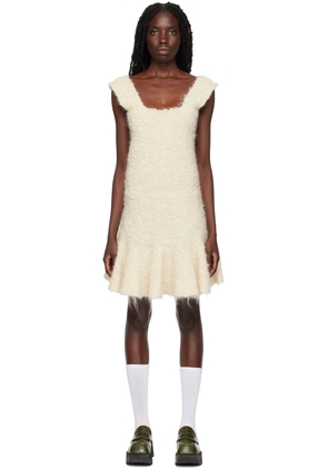 Jil Sander Off-White Square Neck Minidress
