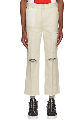 UNDERCOVER Beige Paneled Trousers