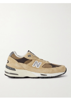 New Balance - 991 Suede, Mesh and Leather Sneakers - Men - Neutrals - UK 7