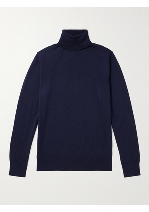 Mr P. - Slim-Fit Merino Wool Rollneck Sweater - Men - Blue - XS