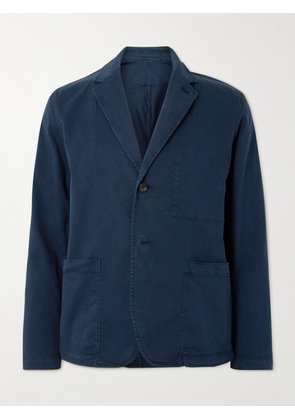 Mr P. - Garment-Dyed Stretch-Cotton Twill Blazer - Men - Blue - XS