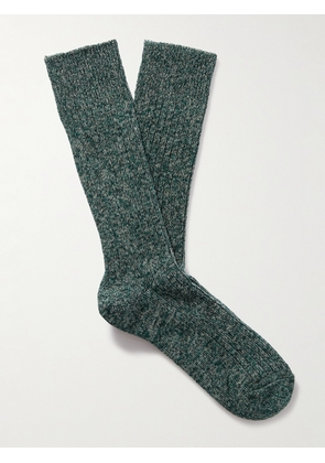 Mr P. - Cotton-Blend Socks - Men - Green