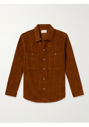 Mr P. - Garment-Dyed Cotton-Corduroy Shirt - Men - Brown - XS