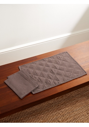 Brunello Cucinelli - Quilted Linen Placemat and Set of Two Napkins - Men - Brown