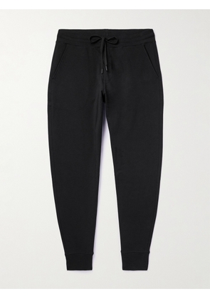 Håndværk - Slim-Fit Tapered Flex Stretch Organic Cotton-Jersey Sweatpants - Men - Black - S