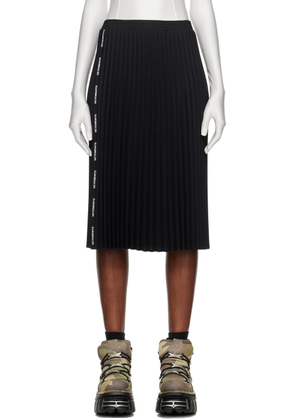 VETEMENTS Black Pleated Midi Skirt