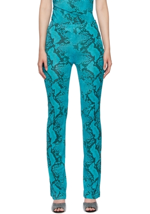 Atlein Blue Snake Print Trousers