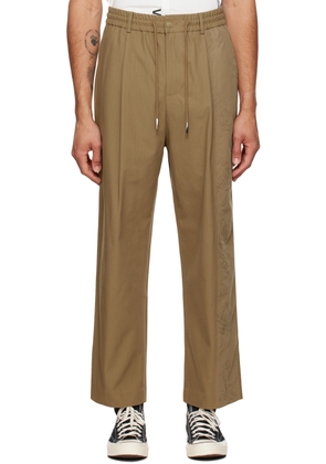 Feng Chen Wang Brown Embroidered Panel Trousers
