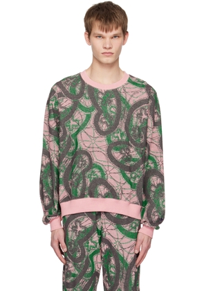 NEEDLES Green Jacquard Sweatshirt