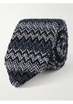 Missoni - 8.5cm Crochet-Knit Wool and Silk-Blend Tie - Men - Blue