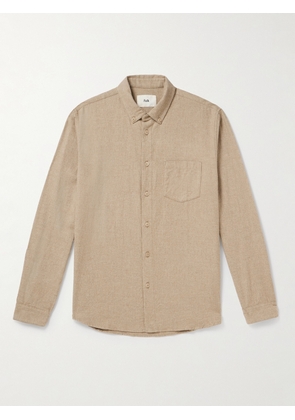 Folk - Button-Down Collar Cotton-Flannel Shirt - Men - Brown - 2