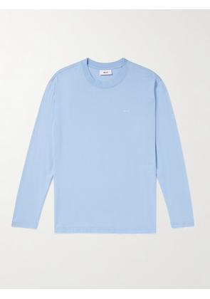NN07 - Adam 3209 Logo-Embroidered Pima Cotton-Jersey T-Shirt - Men - Blue - S