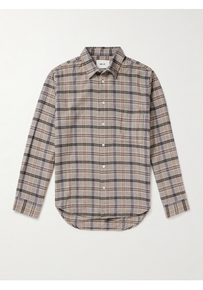 NN07 - Arne 5166 Checked Cotton-Flannel Shirt - Men - Gray - S