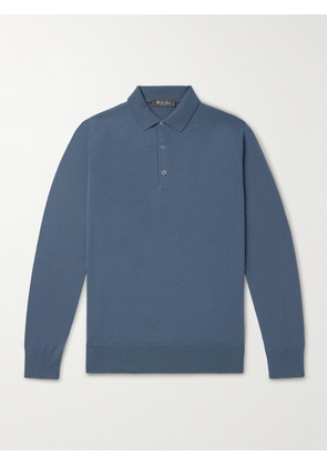 Loro Piana - Slim-Fit Wish Virgin Wool Polo Shirt - Men - Blue - IT 48