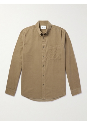 NN07 - Arne 5082 Button-Down Collar Organic Cotton-Corduroy Shirt - Men - Brown - S