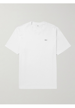 NN07 - Adam Logo-Embroidered Pima Cotton-Jersey T-Shirt - Men - White - S