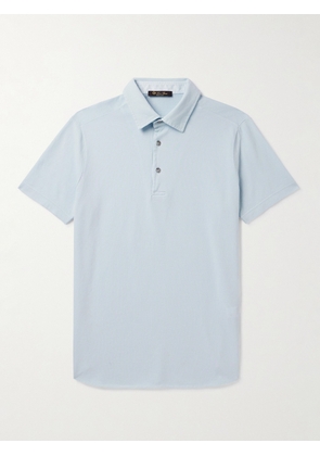 Loro Piana - Cotton-Piqué Polo Shirt - Men - Blue - XS