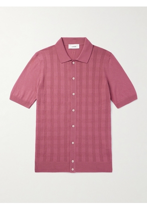 Lardini - Slim-Fit Jacquard-Knit Cotton Shirt - Men - Pink - M