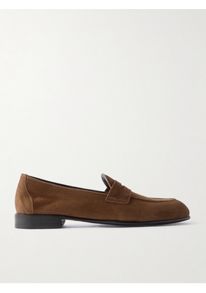 Brioni - Suede Penny Loafers - Men - Brown - UK 7