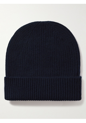 Anderson & Sheppard - Ribbed Cashmere Beanie - Men - Blue