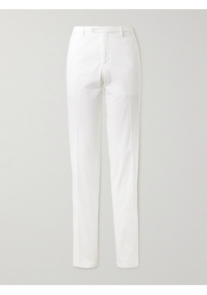 Boglioli - Straight-Leg Cotton-Blend Twill Trousers - Men - White - IT 46
