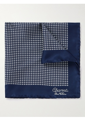 Charvet - Polka-Dot Silk Pocket Square - Men - Blue