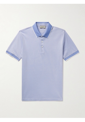 Canali - Cotton-Piqué Polo Shirt - Men - Blue - IT 46