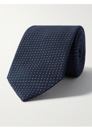 Brioni - 8cm Metallic Silk-Blend Jacquard Tie - Men - Blue