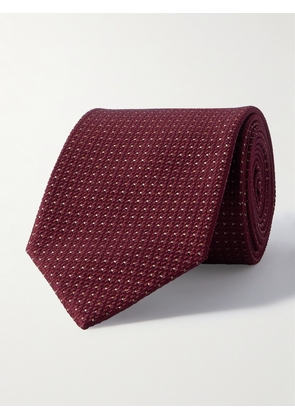 Brioni - 8cm Metallic Silk-Blend Jacquard Tie - Men - Burgundy