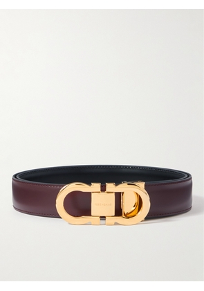 FERRAGAMO - 3cm Gancini Reversible Leather Belt - Men - Brown - EU 85