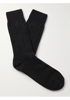 Anderson & Sheppard - Ribbed-Knit Socks - Men - Black - M