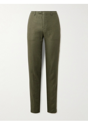 Boglioli - Straight-Leg Linen-Twill Suit Trousers - Men - Green - IT 46