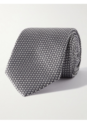 Brioni - 8cm Silk-Jacquard Tie - Men - Gray