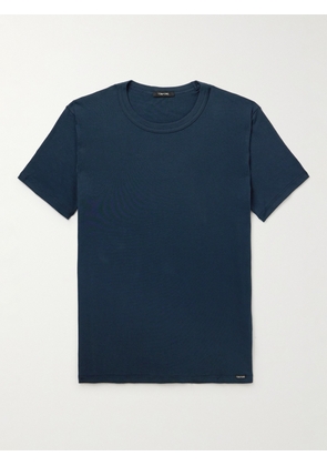 TOM FORD - Slim-Fit Stretch-Cotton Jersey T-Shirt - Men - Blue - S