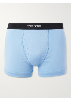 TOM FORD - Stretch-Cotton Boxer Briefs - Men - Blue - S