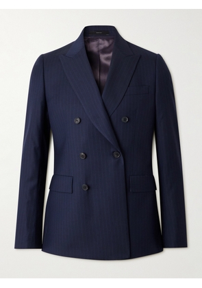 Paul Smith - Double-Breasted Pinstriped Wool Suit Jacket - Men - Blue - UK/US 36