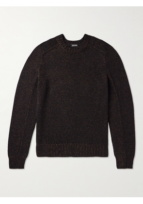 Zegna - Silk, Cashmere and Linen-Blend Sweater - Men - Brown - IT 46