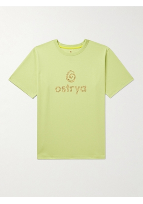 OSTRYA - Logo-Print Organic Cotton-Blend Recycled-Jersey T-Shirt - Men - Green - XS