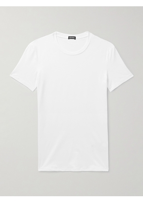Zegna - Stretch-Cotton Jersey T-Shirt - Men - White - S