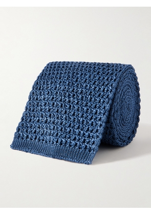 TOM FORD - 7.5cm Knitted Silk Tie - Men - Blue