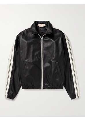Marni - Striped Nappa Leather Track Jacket - Men - Black - IT 44