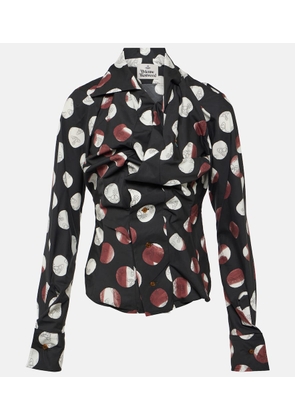 Vivienne Westwood Gathered cotton poplin shirt