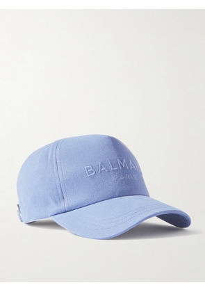 Balmain - Logo-Embroidered Cotton-Twill Baseball Cap - Men - Blue