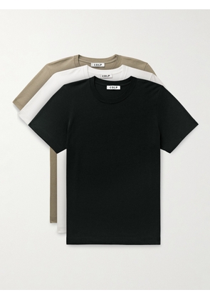 CDLP - Three-Pack Lyocell and Pima Cotton-Blend Jersey T-Shirts - Men - Neutrals - S