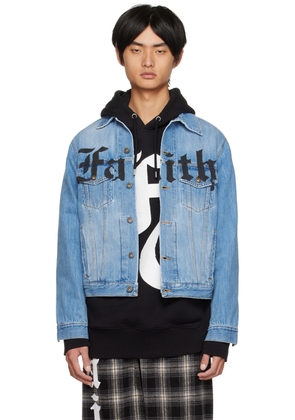 Faith Connexion Blue Print Denim Jacket