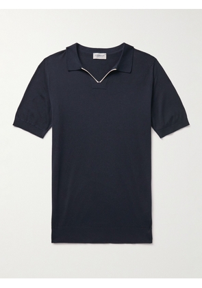 John Smedley - Sea Island Cotton Polo Shirt - Men - Blue - S