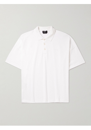 A.P.C. - Antoine Logo-Embroidered Cotton-Piqué Polo Shirt - Men - White - S