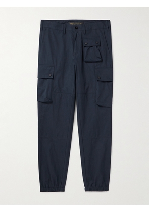 Belstaff - Trailmaster Tapered Cotton-Blend Gabardine Cargo Trousers - Men - Blue - UK/US 28