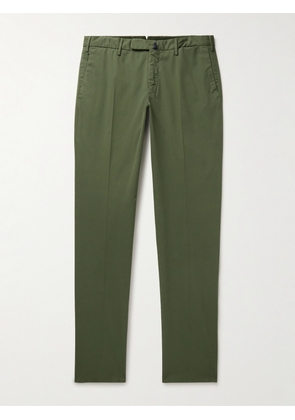 Incotex - Venezia 1951 Slim-Fit Straight-Leg Cotton-Blend Twill Trousers - Men - Green - IT 44